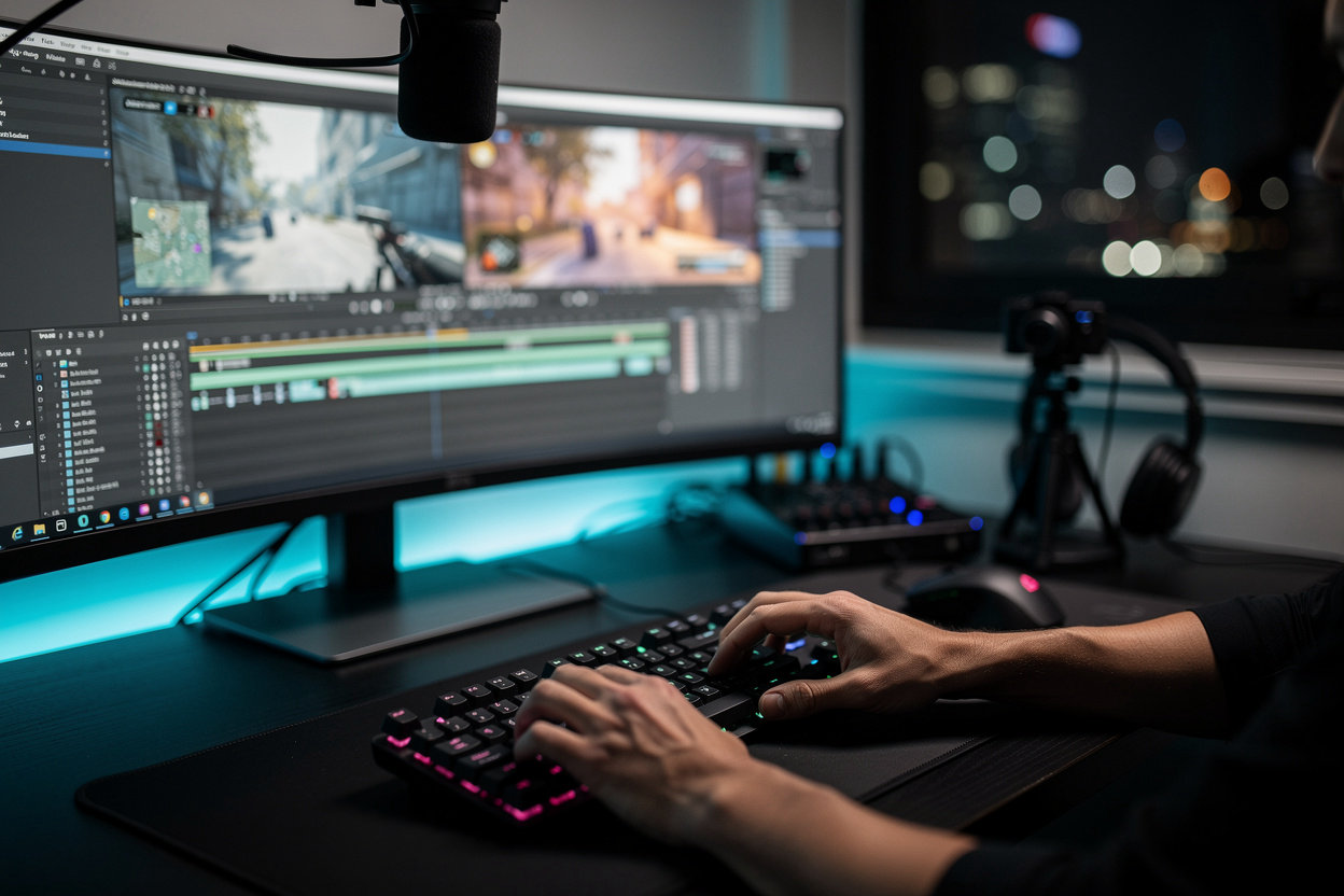 Hastastic gaming content creator showcasing professional video production setup for streamers and esports teams in Melbourne