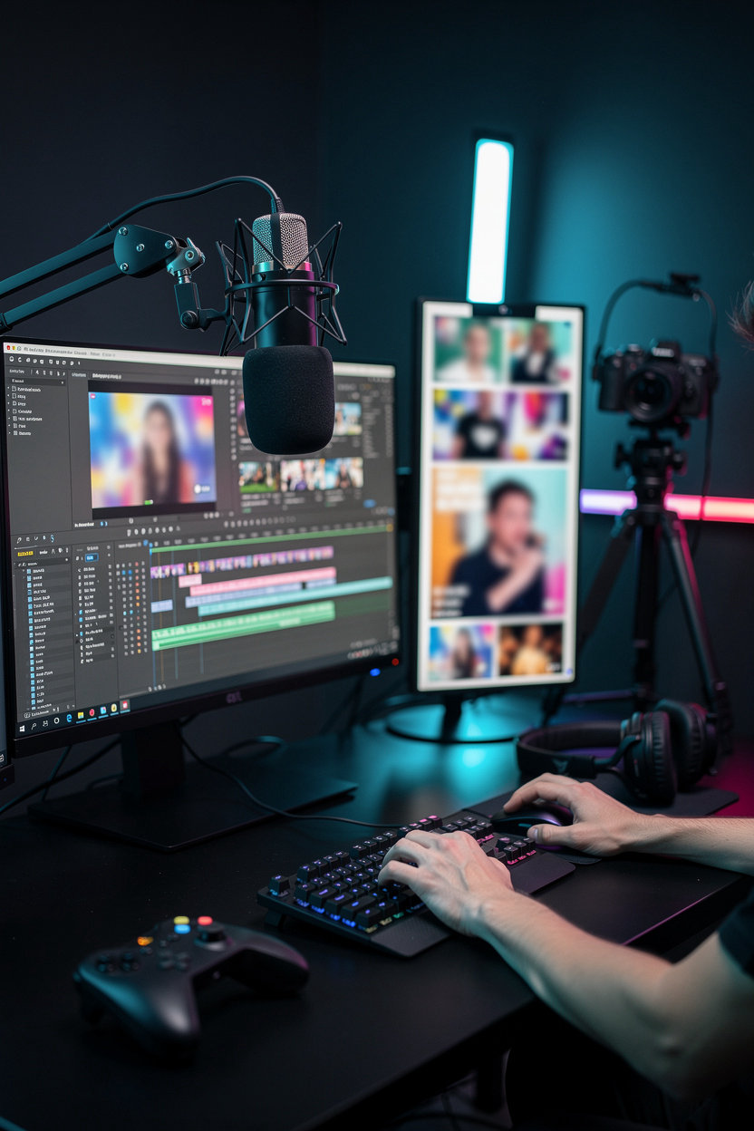 Hastastic gaming content creation setup and streaming environment in Melbourne